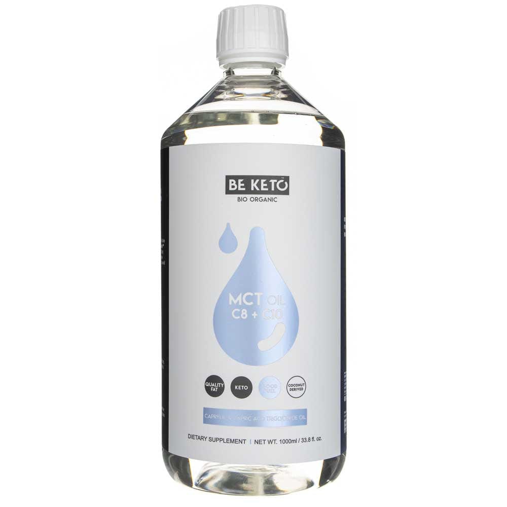 BeKeto MCT Oil Pure C8 + C10, Caprylic & Capric Acid Triglyceride Oil - 1000 ml