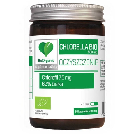 BeOrganic Chlorella BIO 500 mg - 50 Capsules