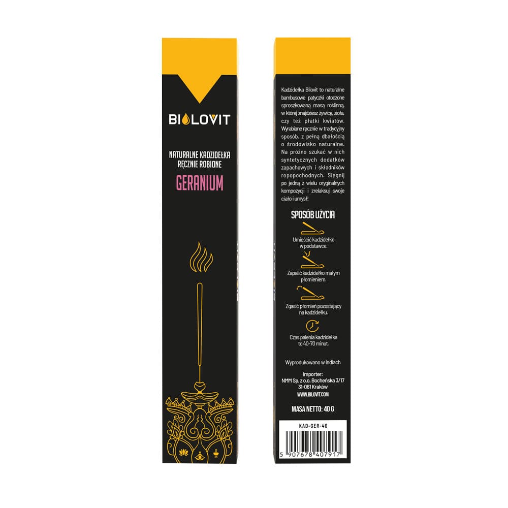 Bilovit Natural Aromatic Incense Sticks Geranium - 40 g