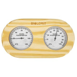 Bilovit Pine Sauna Thermometer with Hygrometer