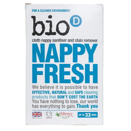 Bio-D Nappy Fresh Antibacterial Ppowder Additive for Nappy Washing - 500 g