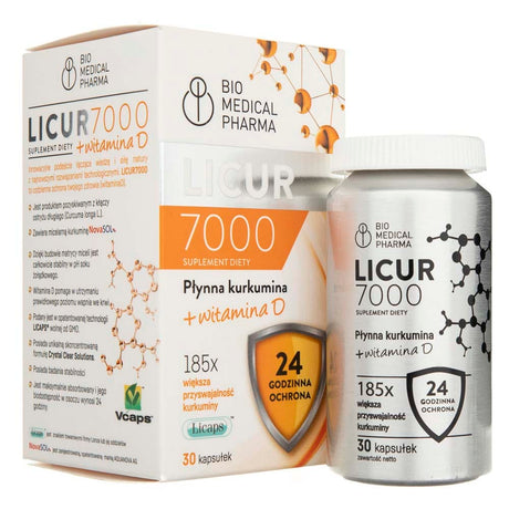 Bio Medical Pharma Licur 7000 with Vitamin D3 - 30 Capsules