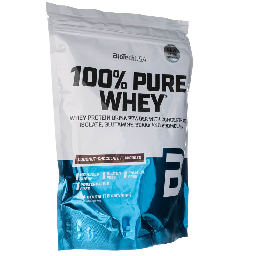 BioTech USA 100% Pure Whey, Chocolate-Coconut - 454 g