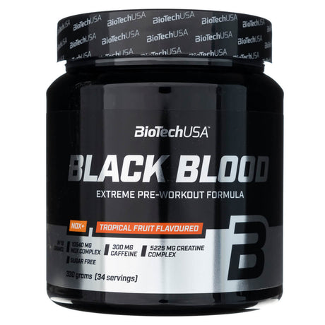 BioTech USA Black Blood NOX+, Tropical Fruit - 330 g
