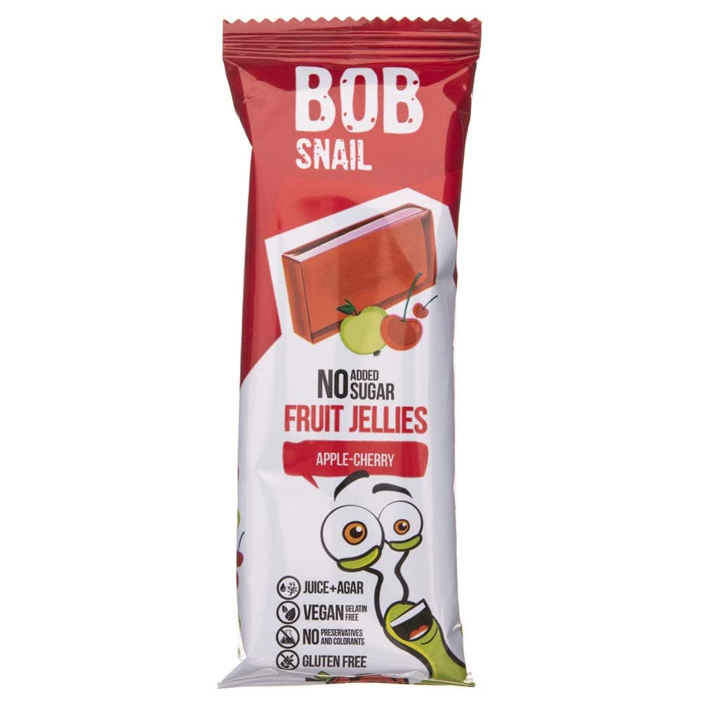Bob Snail Apple-Cherry Fruit Jellies with No Added Sugar - 38 g