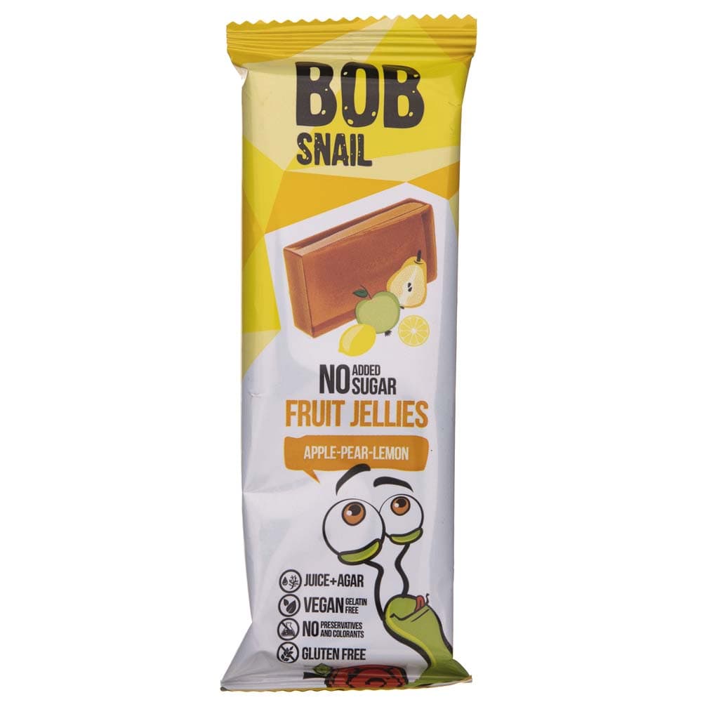 Bob Snail Apple-Pear-Lemon Fruit Jellies with No Added Sugar - 38 g