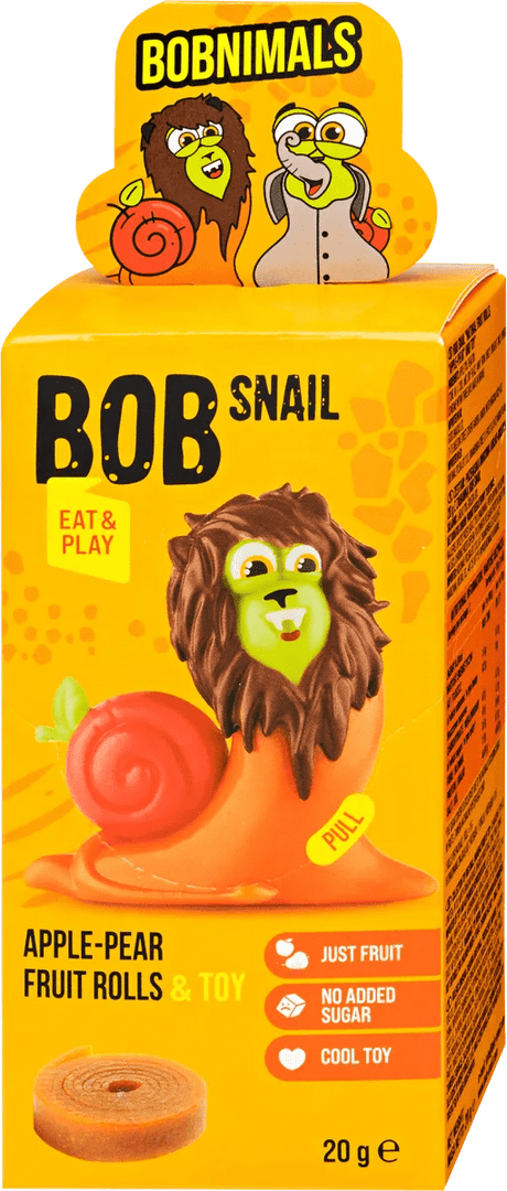 Bob Snail Apple & Pear Stripe with Toy - 20 g