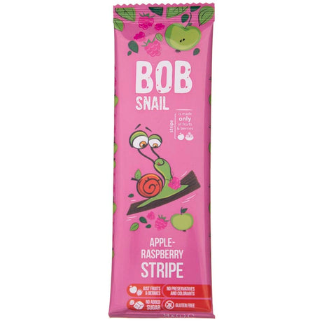 Bob Snail Apple & Raspberry Stripe with No Added Sugar - 14 g