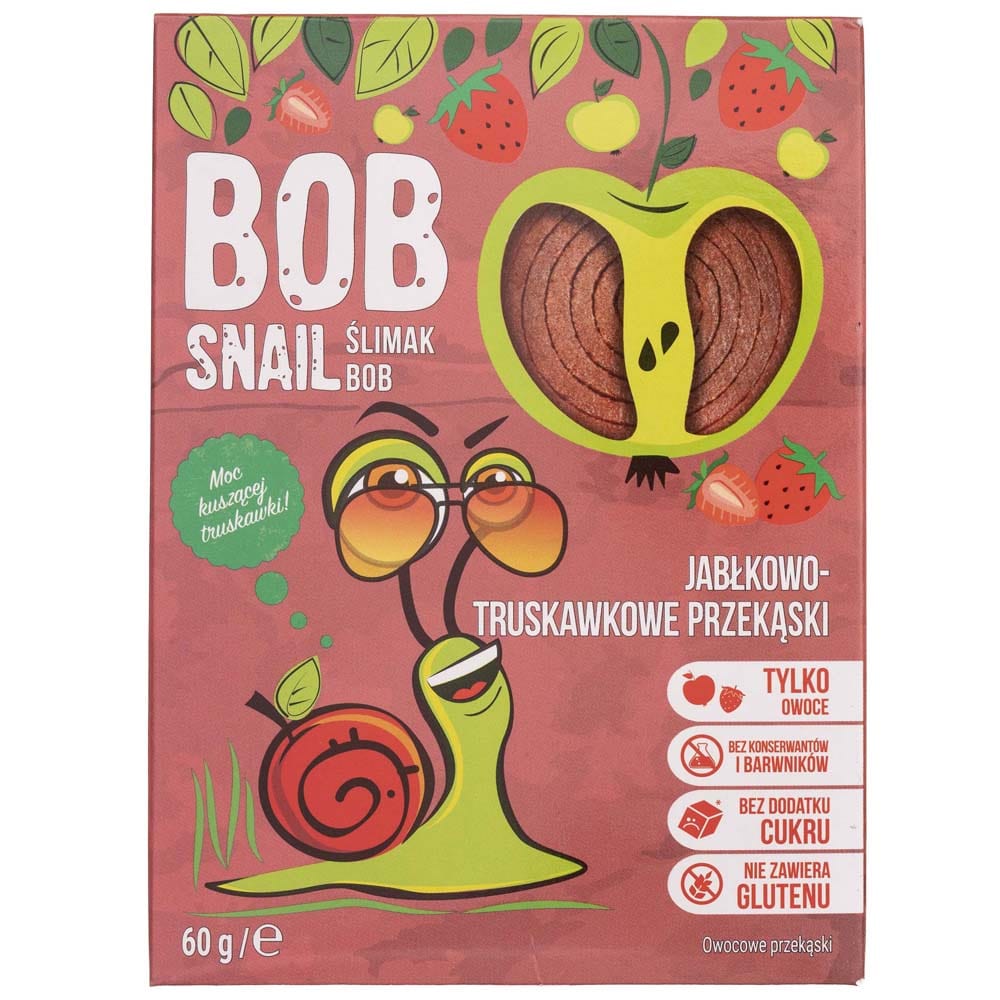 Bob Snail Apple & Strawberry Snack with No Added Sugar - 60 g