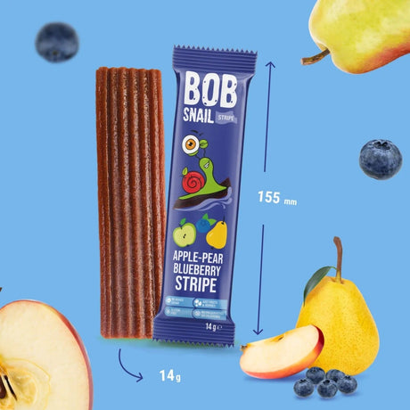 Bob Snail Fruit Strips, Apple, Pear & Blueberry - 14 g
