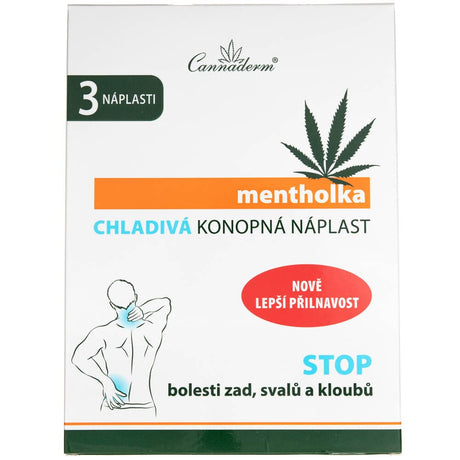 Cannaderm Mentholka Cooling Plasters - 3 pieces