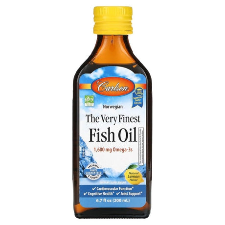 Carlson Labs Norwegian The Very Finest Fish Oil, Lemon - 200 ml