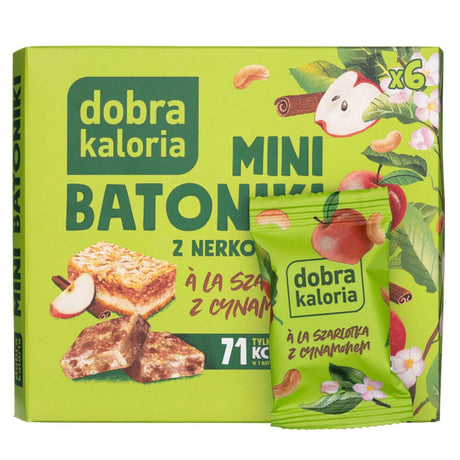 Dobra Kaloria Mini Cashew Bars à la Apple Pie with Cinnamon - 6x17g