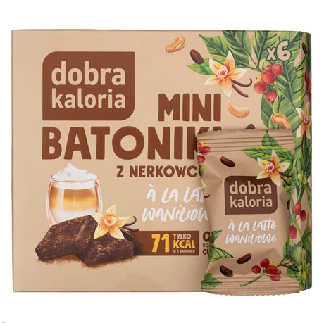 Dobra Kaloria Mini Cashew Bars à la Latte Vanilla - 6x17g