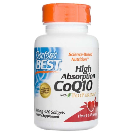Doctor's Best High Absorption CoQ10 with BioPerine 100 mg - 120 Softgels