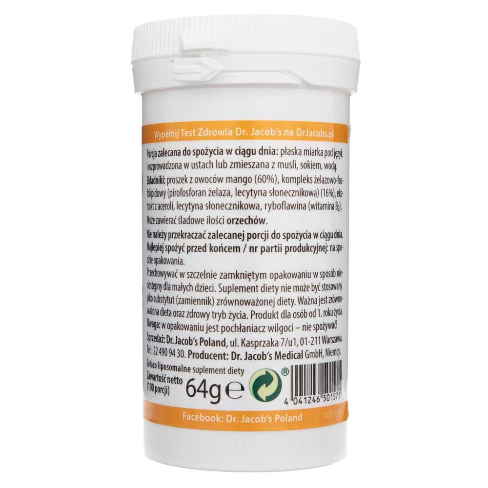 Dr. Jacob's Liposomal Iron, powder - 64 g