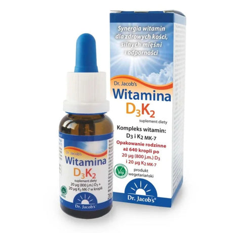 Dr. Jacob's Vitamin D3+K2, Drops - 20 ml