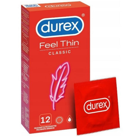 Durex Feel Thin Condoms Regular Fit - 12 Pieces