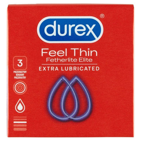 Durex Feel Thin Extra Lubricated Condoms - 3 pieces