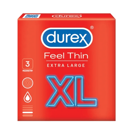 Durex Feel Thin XL Condoms - 3 pieces