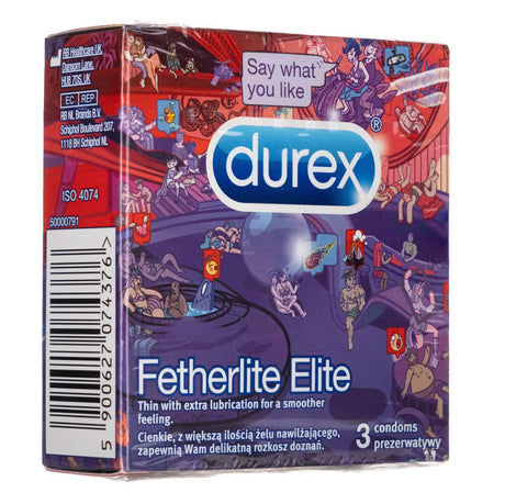 Durex Fetherlite Elite Emoji Condoms - 3 pieces