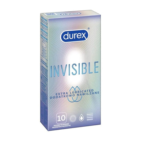 Durex Invisible Extra Lubricated Condoms - 10 pieces