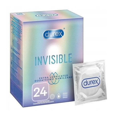 Durex Invisible Extra Lubricated Condoms - 24 pieces