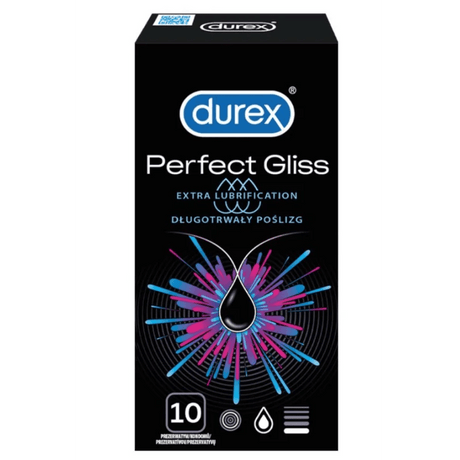 Durex Perfect Gliss Extra Lubrification Condoms - 10 pieces