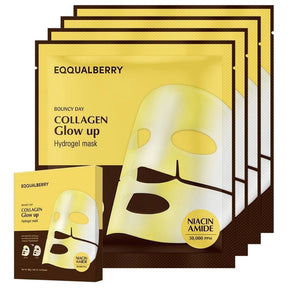 EQQUALBERRY Collagen Glow Up Hydrogel Mask - 4 Pieces