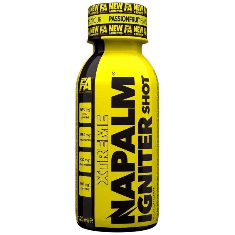 Fitness Authority Napalm Igniter Pre-workout Shot, Passion Fruit - 120 ml x 24