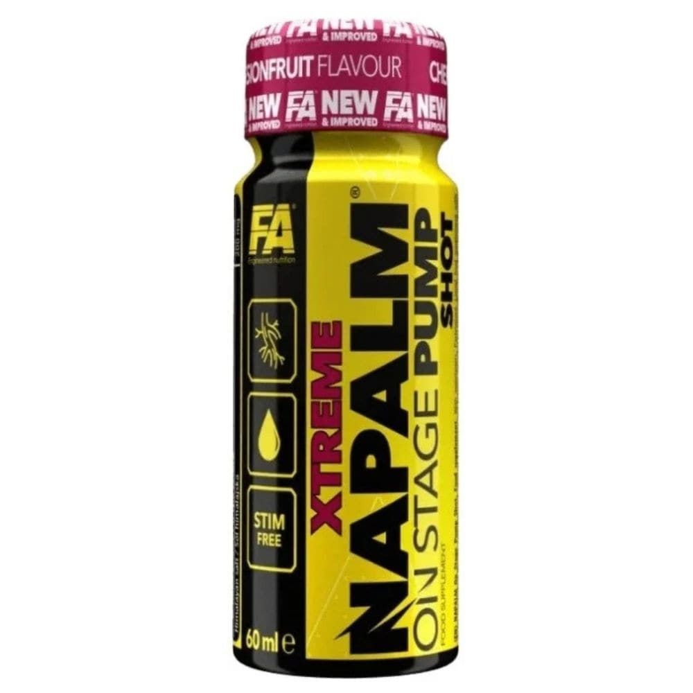 Fitness Authority NAPALM On Stage Pump Shot, Cherry-Passion Fruit - 12 Pieces