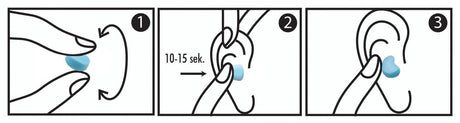 Haspro MOLD 6P Blue Moulded Earplugs - 6 pairs