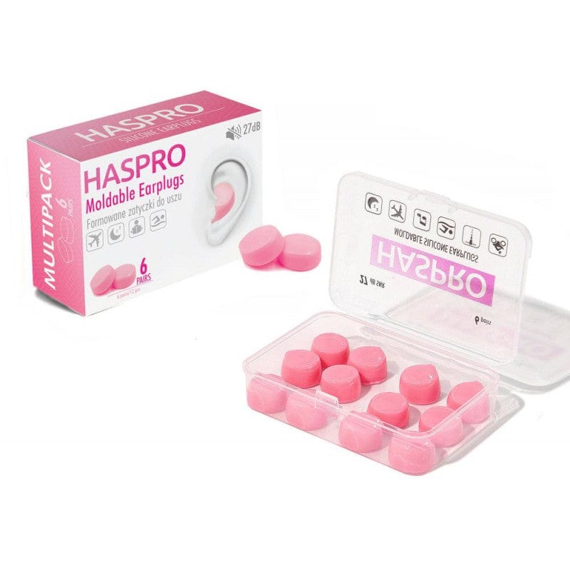 Haspro MOLD 6P Pink Moulded Earplugs - 6 pairs