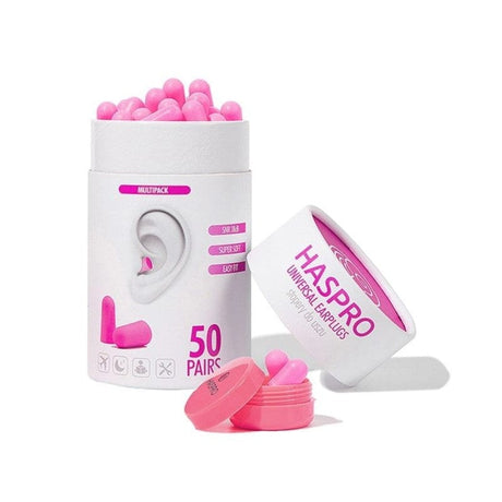 Haspro Tube50 Earplugs Pink - 50 pairs