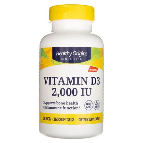 Healthy Origins Vitamin D3 2000 IU - 360 Softgels