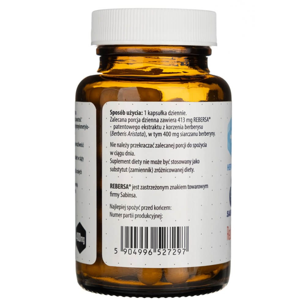 Hepatica Berberine Sulphate Premium 400 mg - 60 Capsules