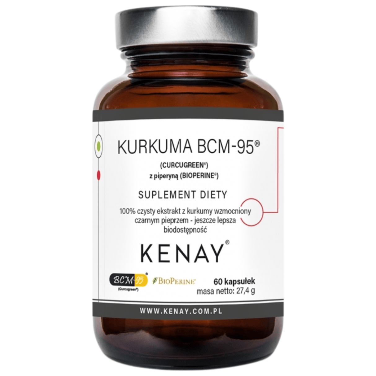 Kenay Turmeric BCM-95® (Curcugreen®) - 60 Capsules