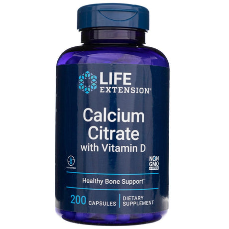 Life Extension Calcium Citrate with Vitamin D - 200 Capsules