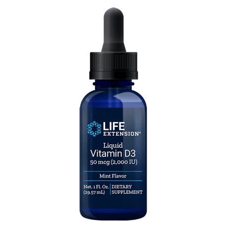 Life Extension Liquid Vitamin D3 2000 IU, Mint - 29,57 ml
