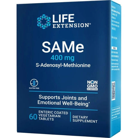 Life Extension SAMe S-Adenosyl-Methionine 400 mg - 60 Tablets