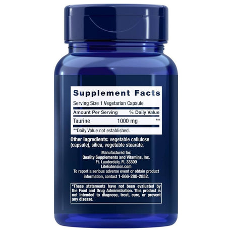 Life Extension Taurine 1000 mg - 90 Veg Capsules