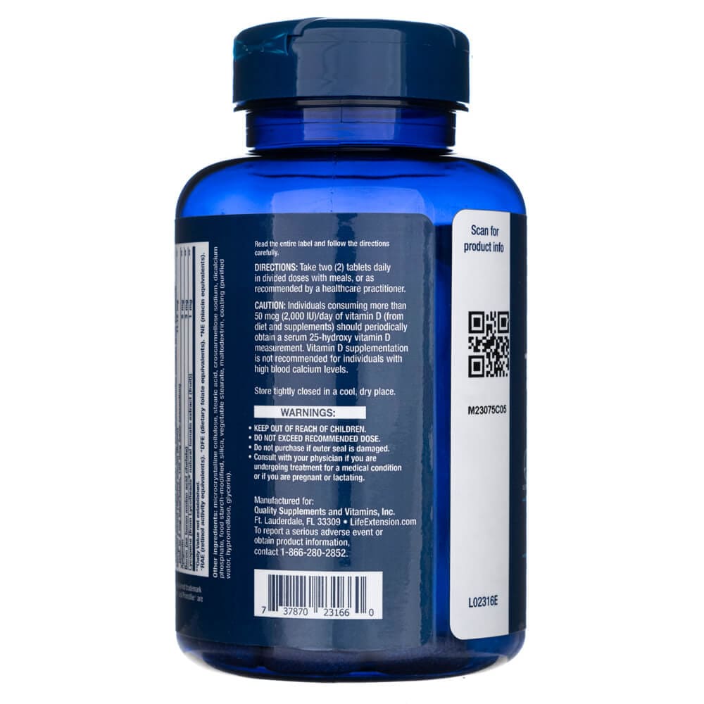 Life Extension Two-Per-Day Multivitamin - 60 Tablets – Medpak