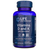 Life Extension Vitamins D and K with Sea-Iodine - 60 Capsules