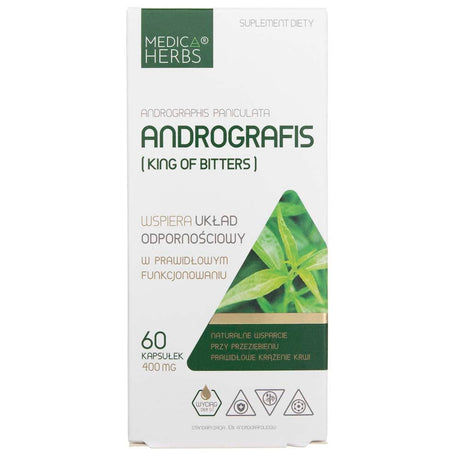 Medica Herbs Andrographis (King Of Bitters) 400 mg - 60 Capsules