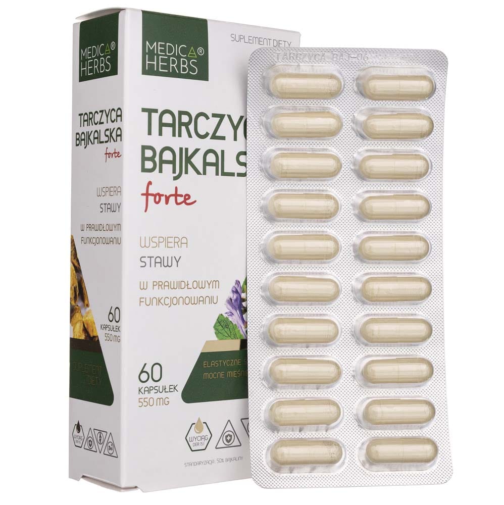Medica Herbs Baikal Skullcap Forte 550 mg - 60 Capsules