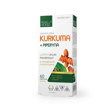 Medica Herbs Curcumin + Piperine 600 mg - 60 Capsules