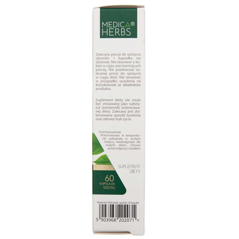 Medica Herbs Resveratrol (Japanese knotweed) 500 mg - 60 Capsules