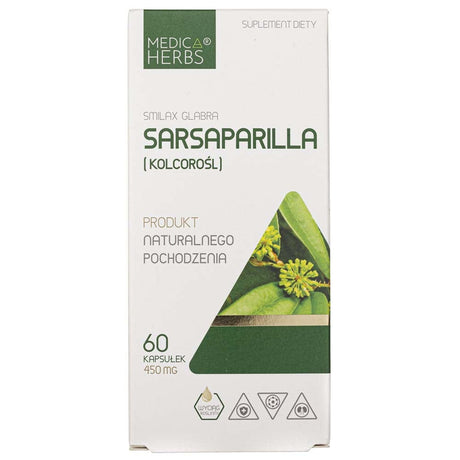 Medica Herbs Sarsaparilla 450 mg - 60 Capsules