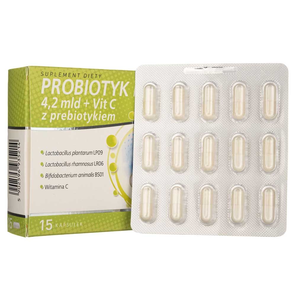 Medica Probiotic 4.2 billion + Vitamin C with prebiotic - 15 Capsules