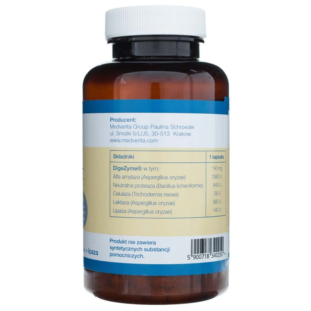 Medverita Digestive Enzymes DigeZyme® 140 mg - 120 Capsules